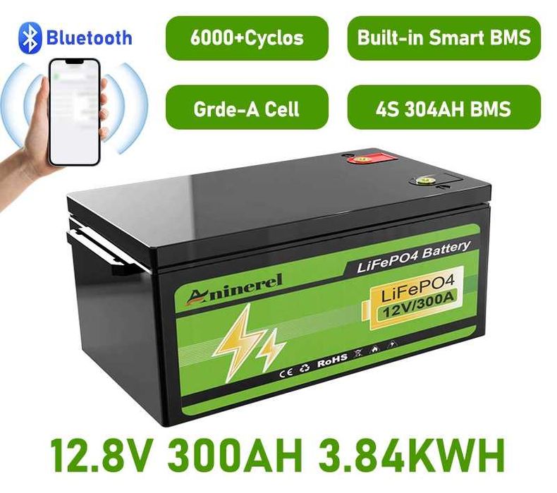 Нові LiFePo4 24V 100aH та 12V 300aH акумулятори залізофосфатні