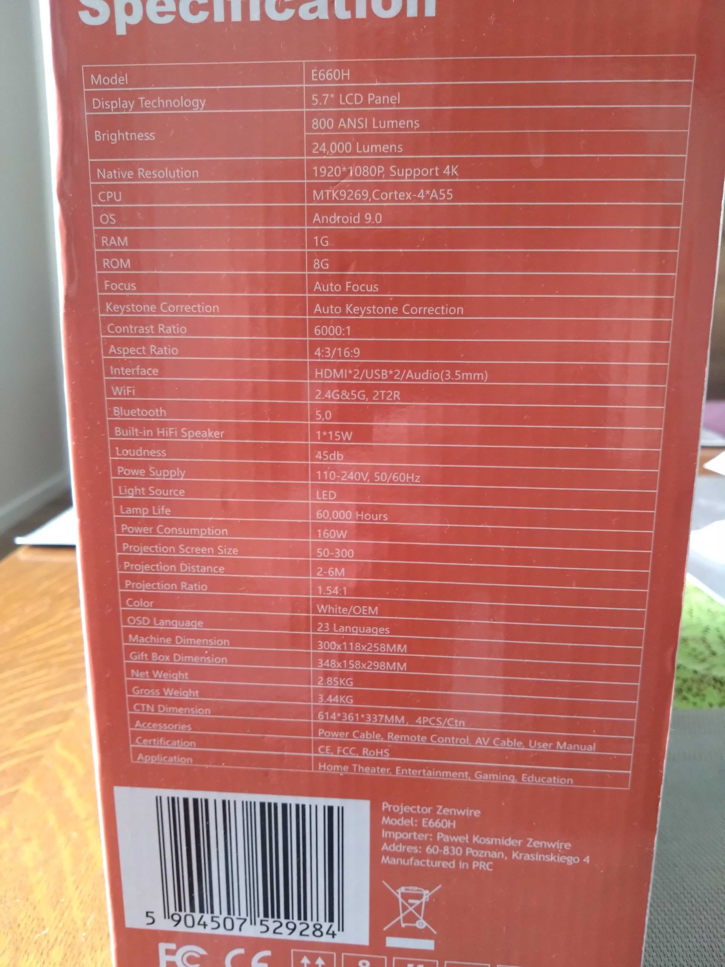 Projektor Zenwire E660H