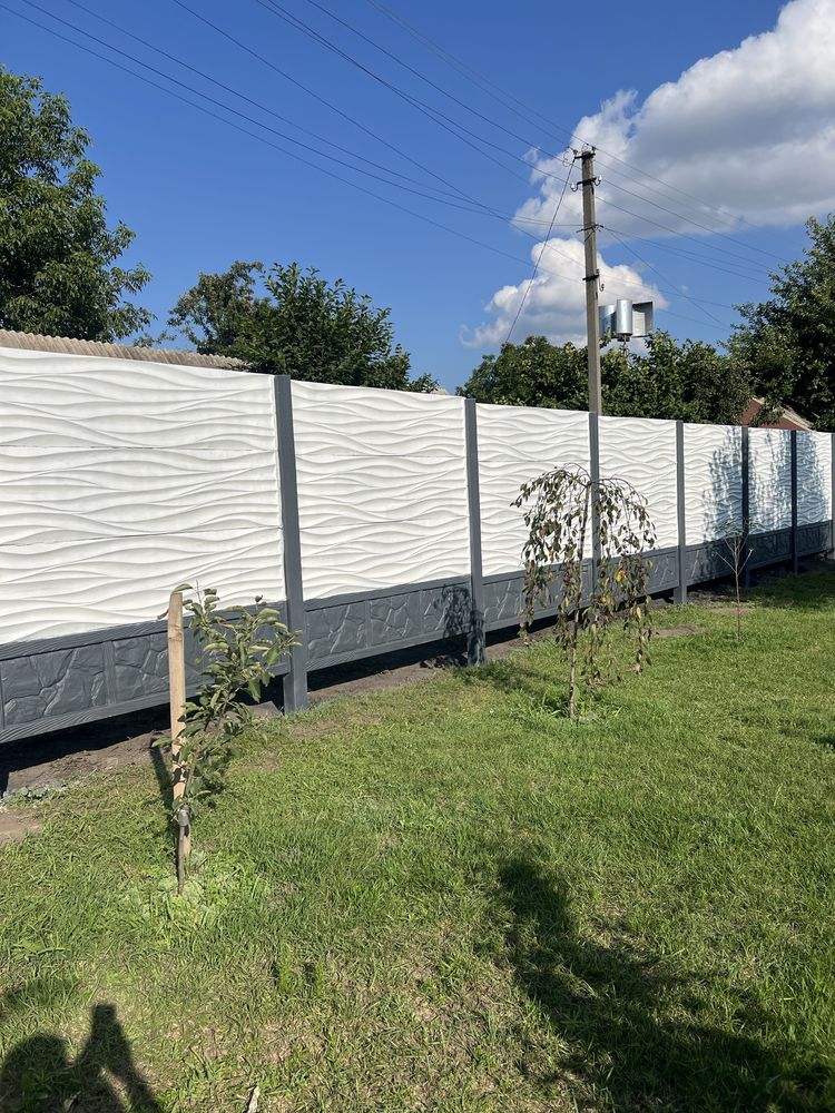 Бетонні забори(огорожі,європаркан) від виробника.Біла Церква і область