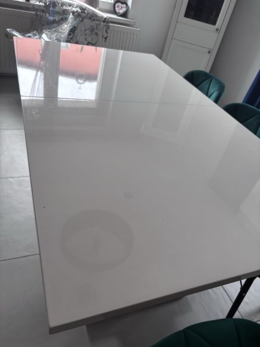 Oddam tylko dzis  Stol rozkladany bialy lakierowany