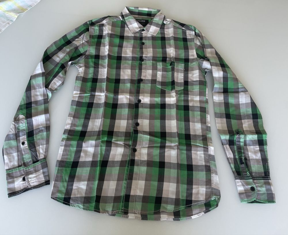Camisa xadrez homem pull&bear