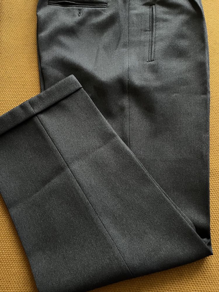 spodnie męskie z materiału garniturowe