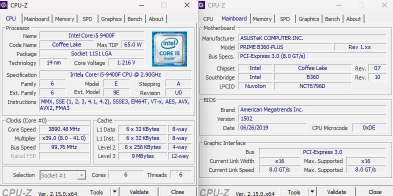 B360-Plus i5-9400F ОЗУ 32 gb