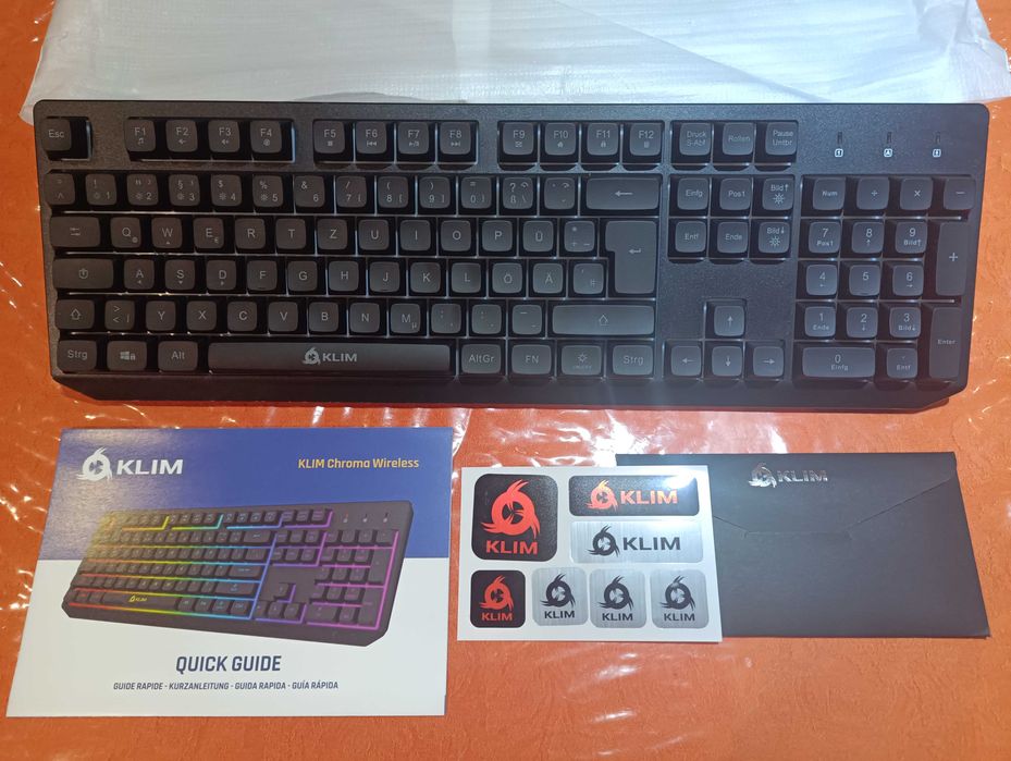 Teclado wireless Klim Chroma novo - Alemão