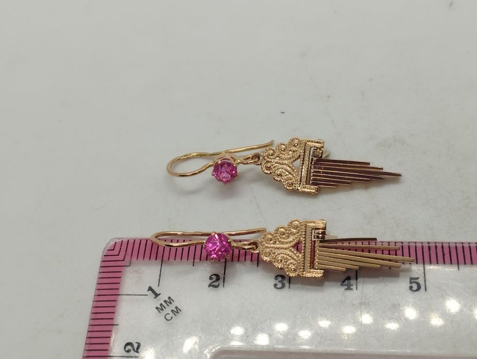 Золотые сережки СССР 5.68 грамма