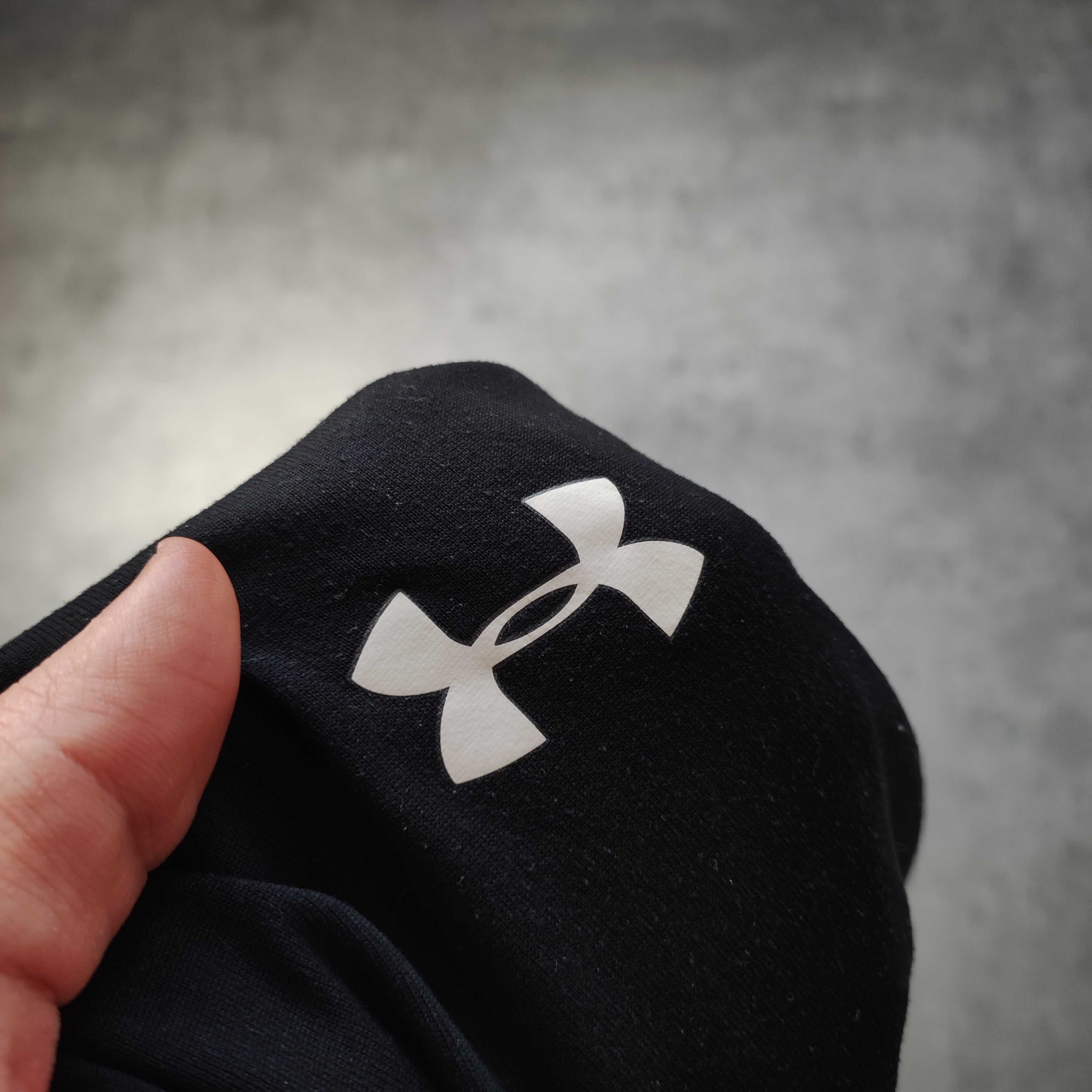 MĘSKA Koszulka Sportowa Siłownia Czarna Under Armour Gym Active Logo
