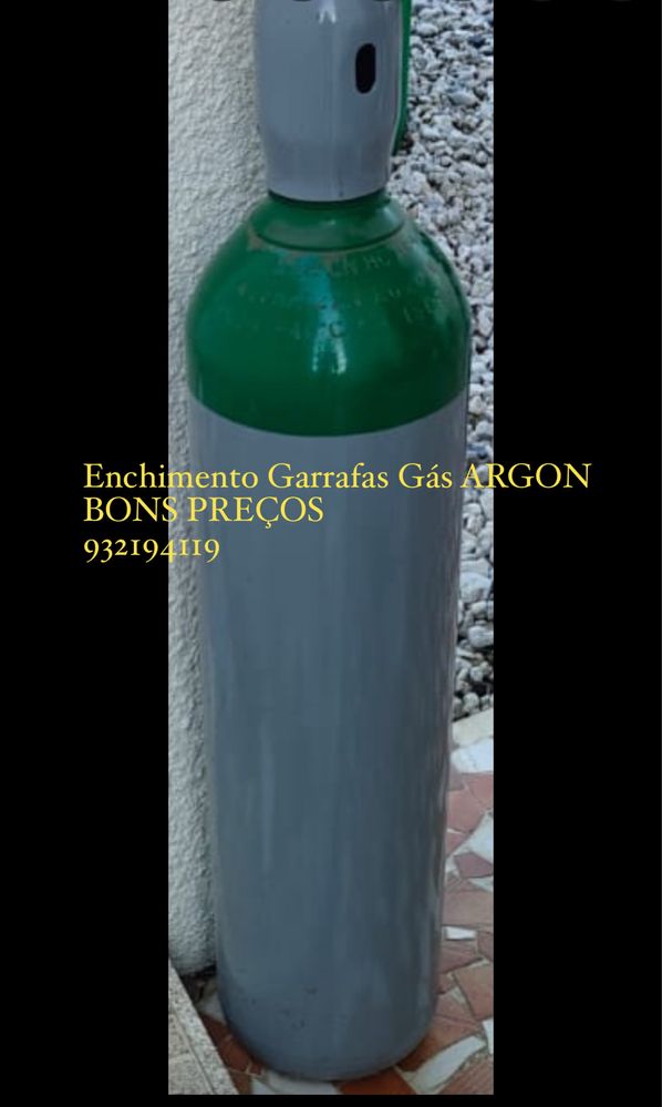 Enchimento Garrafas Argon para tig e mig