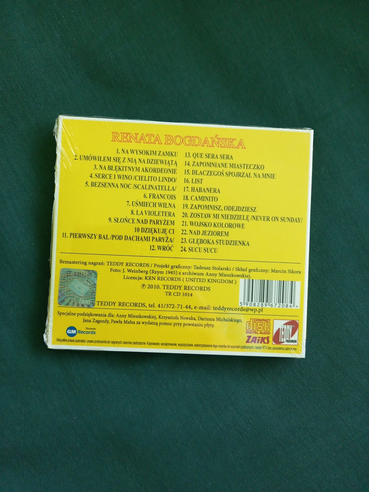 Renata Bogdańska Irena Anders płyta CD Teddy Records