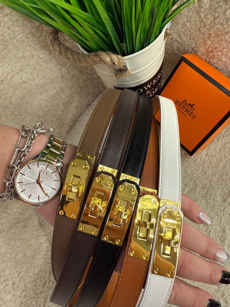 Ремінь Hermes з гравіюванням