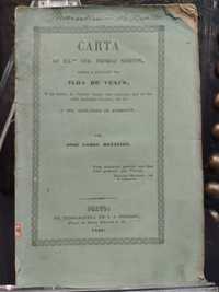 Carta "Ilha de Venus" 1849 José Gomes Monteiro