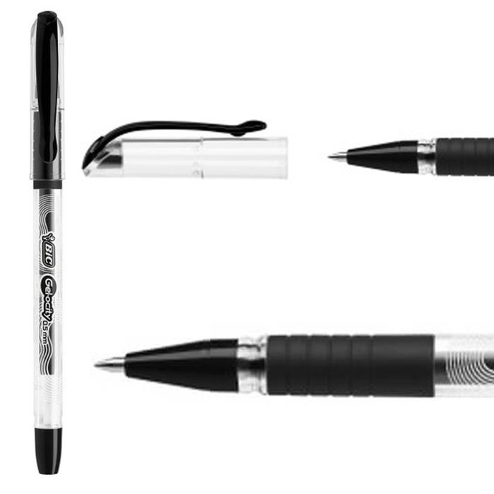 30 Szt. X Długopis Żelowy Bic Gel-ocity Stic Cienka Końcówka - Czarny