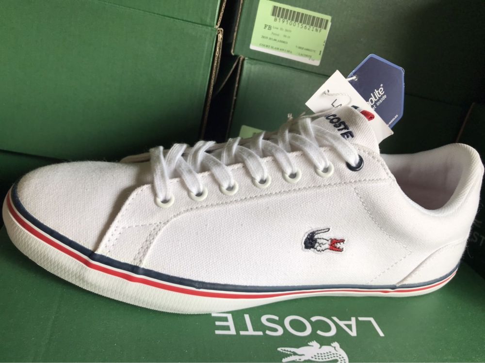 Опт кеди Lacoste оригінал, кросовки сток взуття оптом