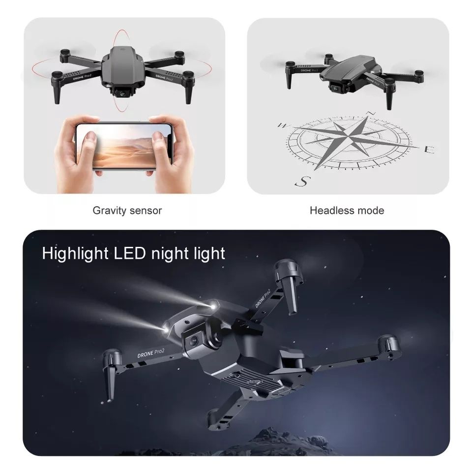 Dron E99 Pro2 Wifi 200m zasięg  Kamera  Zawis  Akrobacje