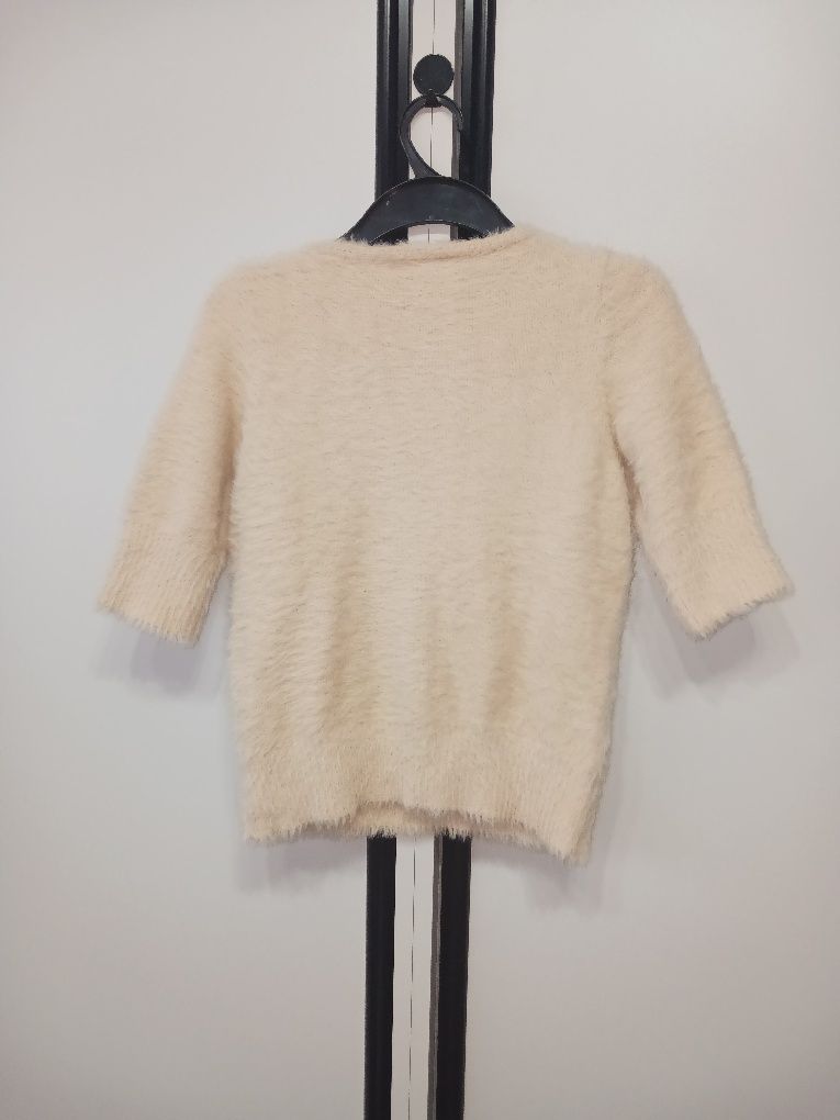 Włochaty beżowy sweter PINKO rozm. S