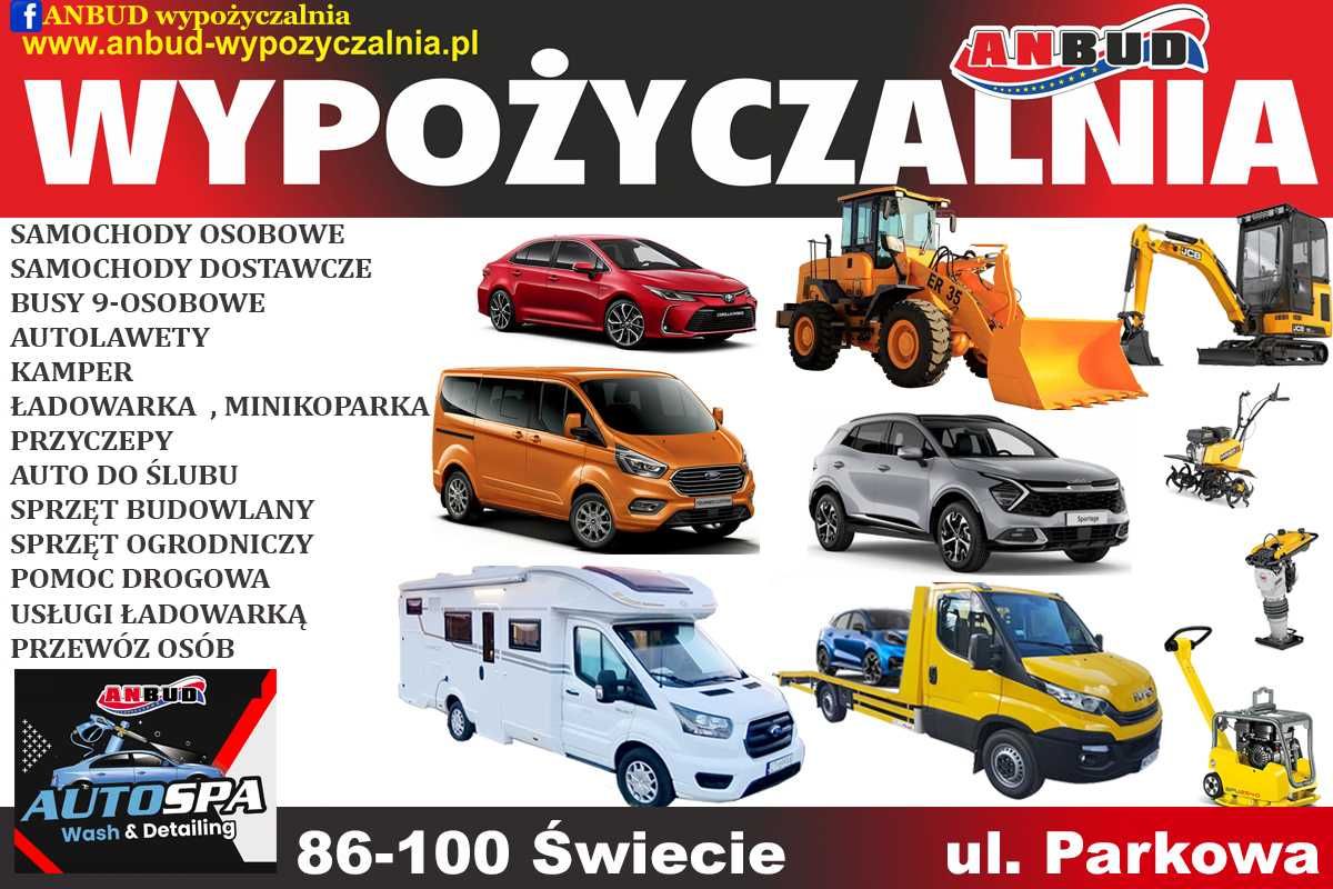 Wypożyczalnia Wynajem Samochodów Osobowych , Busów , Autolaweta