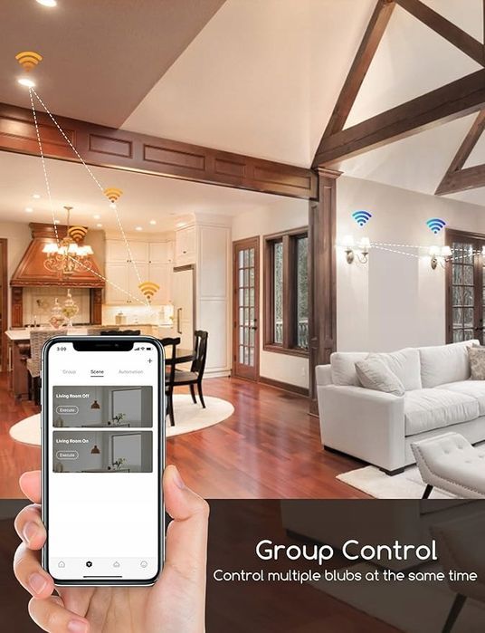 Inteligentna żarówka z żarnikiem G45 CCT (2 szt.) (WIFI+Bluebooth)
