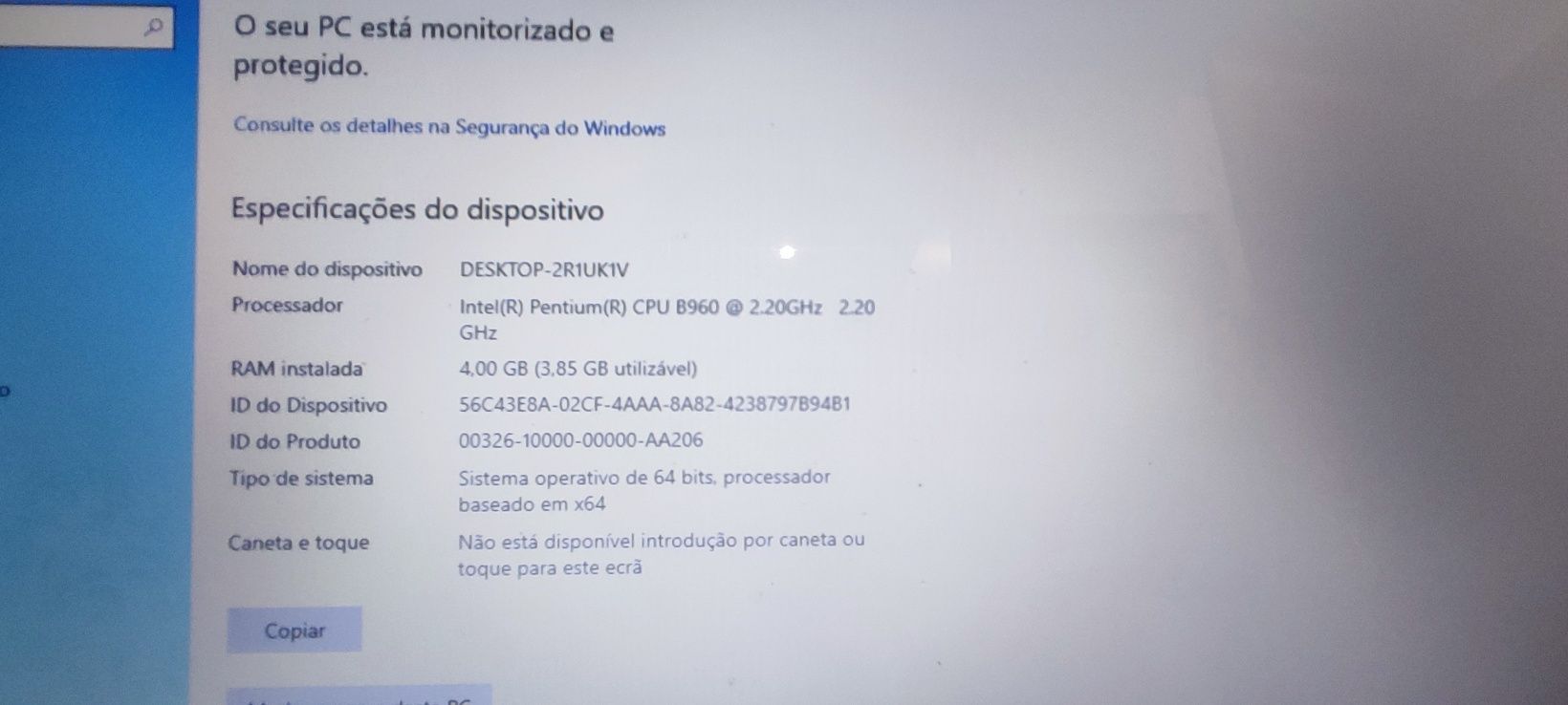 Portátil Acer, 17 polegadas,