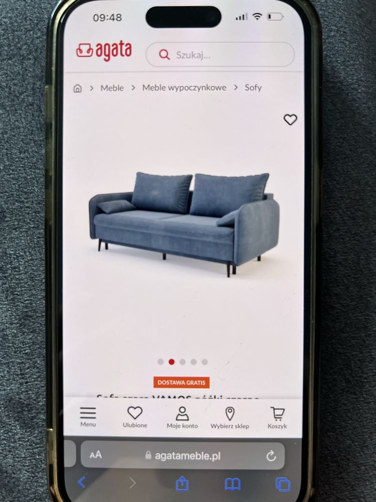 Łóżko sofa VAMOS 3 osobowa z funkcją spania