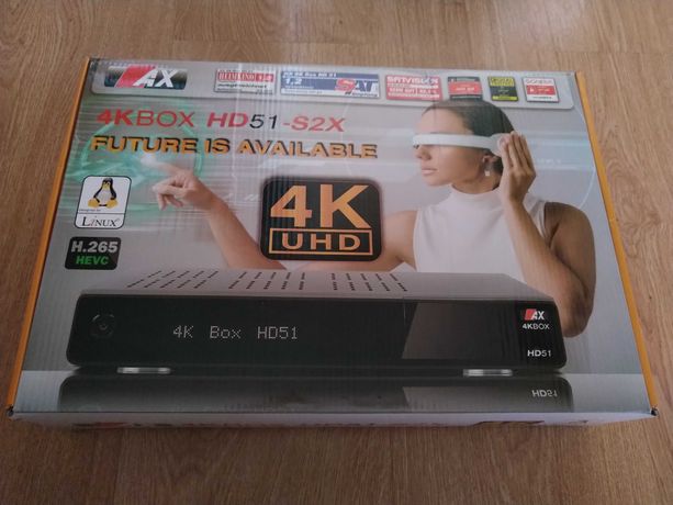 AX HD51 ULTRA HD 4K, 2 głowice SAT, SSD 512GB, karta nc+