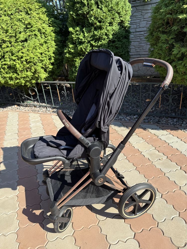 Cybex Priam 4.0 коляска 2 в 1 Sepia Black шасси Rosegold