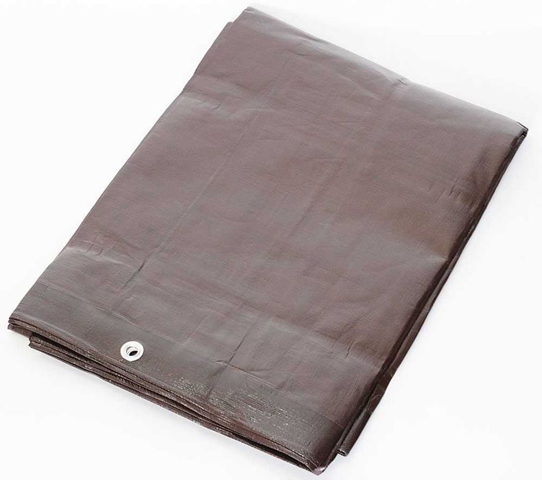 Plandeka 15x20 m brązowa 200 g mocne okrycie płachta gruba