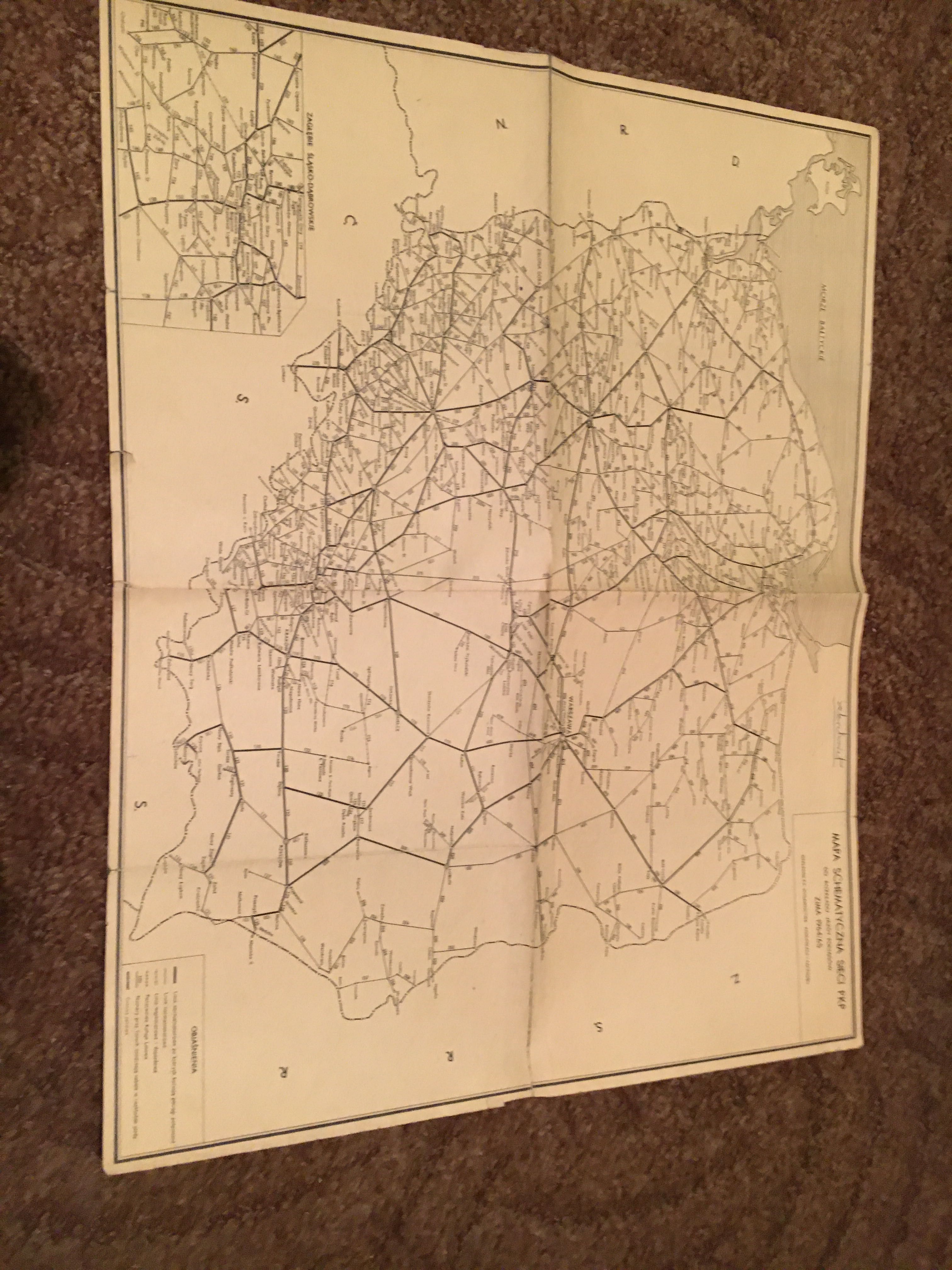 Mapa schematyczna sieci PKP
