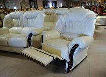Skórzany Komplet Włoski Sofa 2 os. + Relax / Rozkładany OKAZJA
