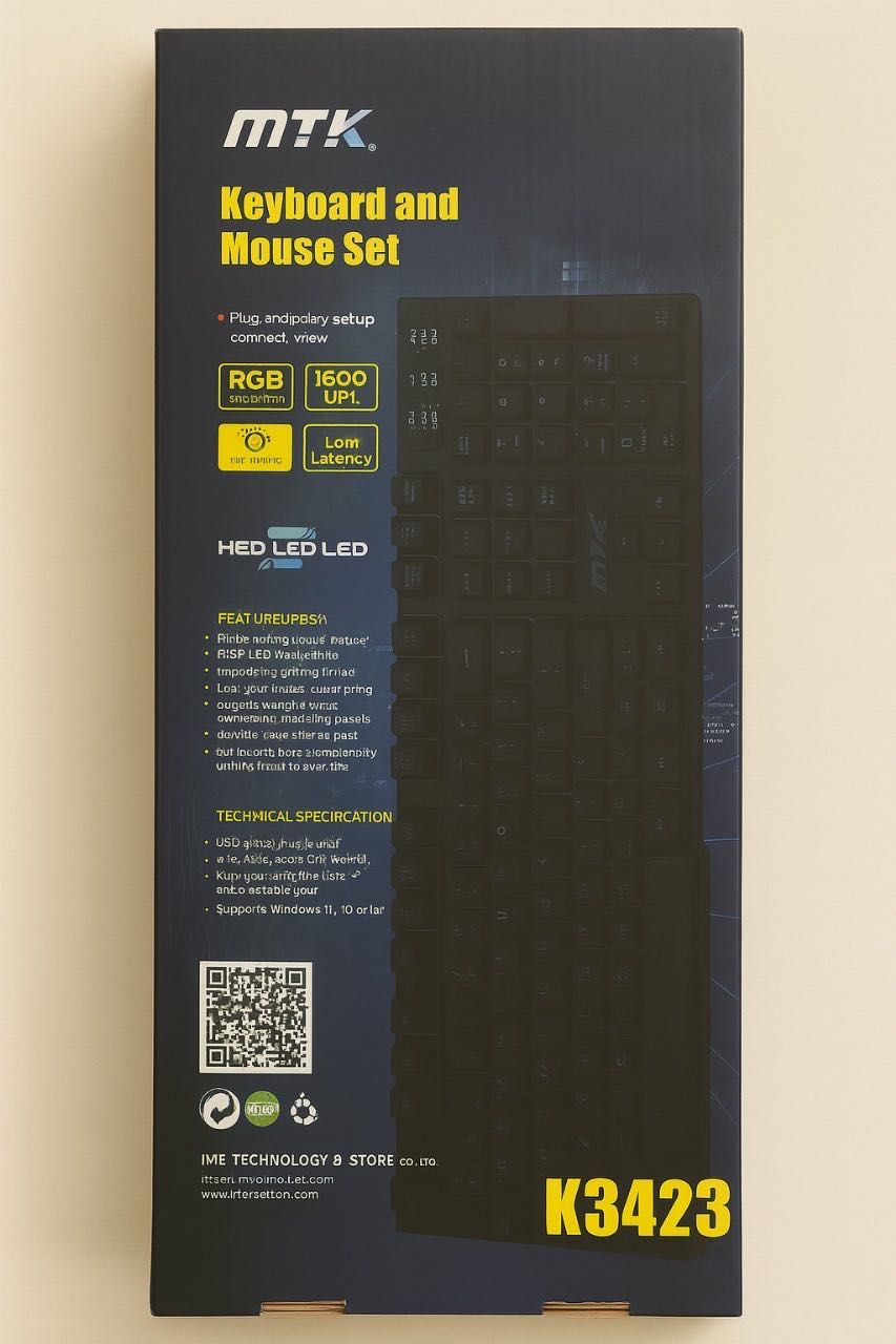 Kit Gamer MTK K3423 – Teclado e Rato com LED