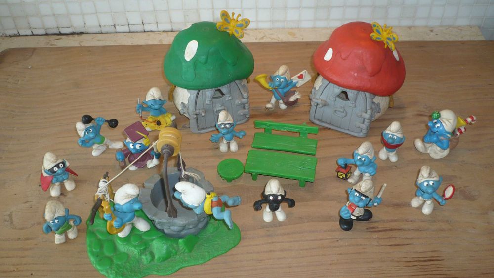 Lote de Estrumpfes, Casas e Poço - Anos 70/80