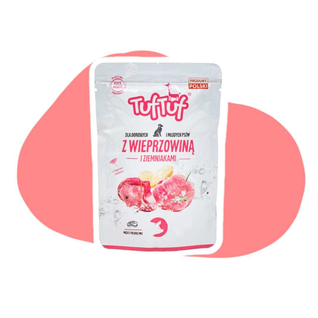 Tuf-tuf Mielonka z wieprzowiną ziemniakami 10x300g Karma mokra