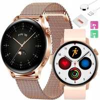 Smartwatch Zegarek Rozmowy Ekg 2 Paski Pl Menu O2 - Złoty