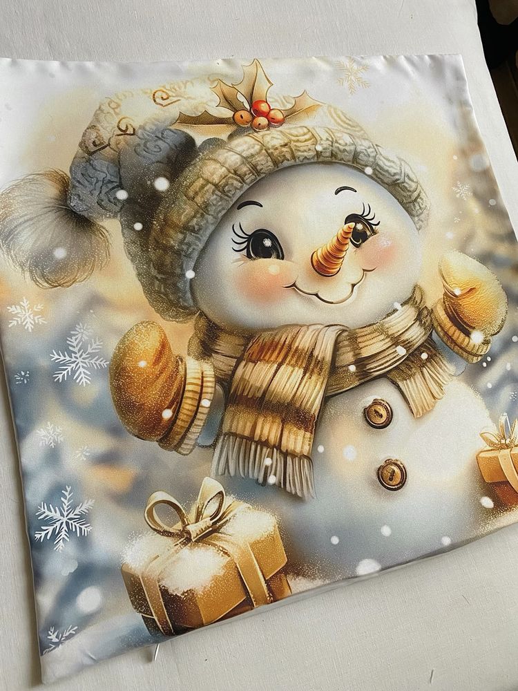 Poszewka na poduszkę, Christmas Snowman/Bałwanek Świąteczny