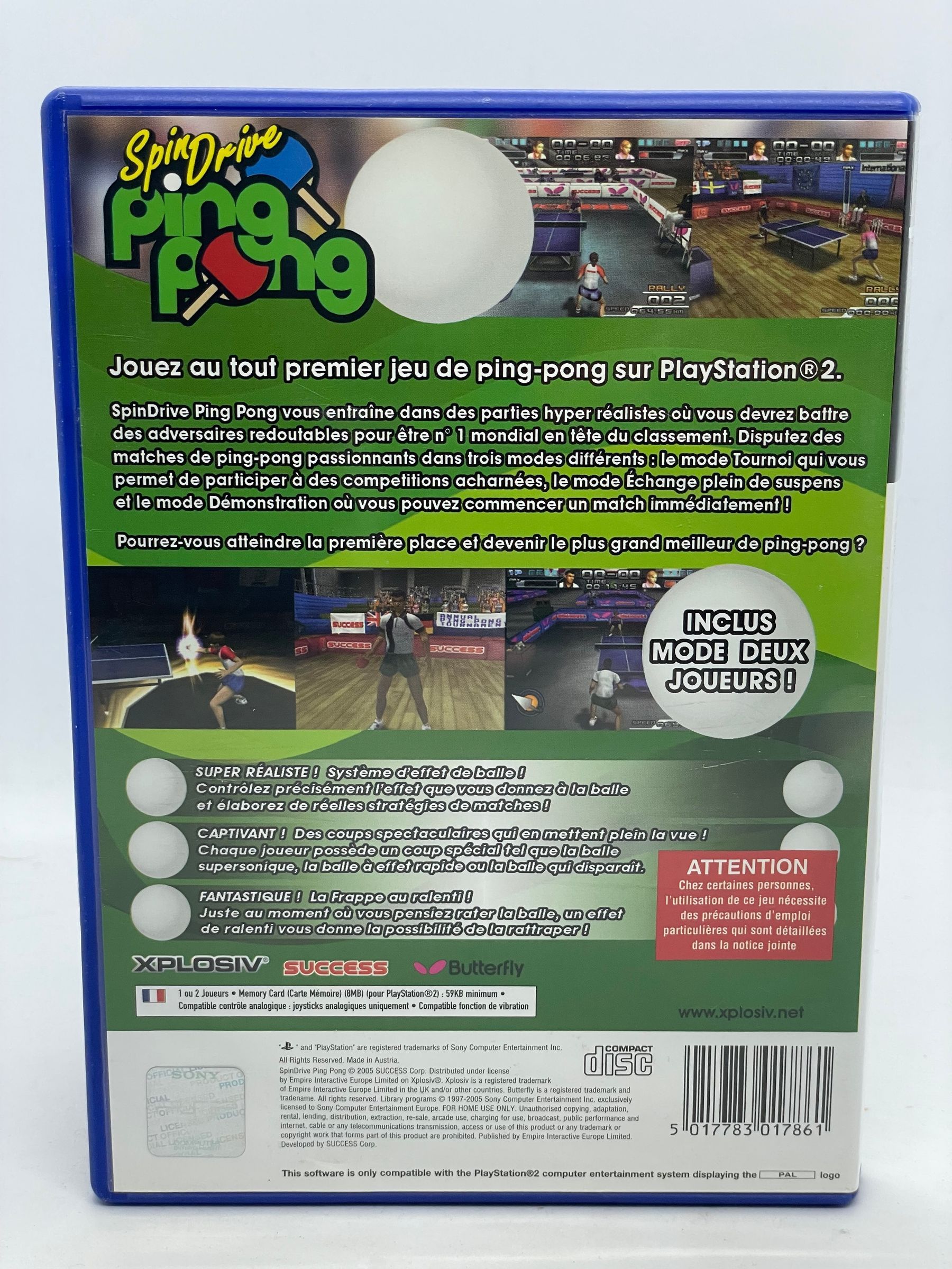 SpinDrive Ping Pong PS2 Po Angielsku