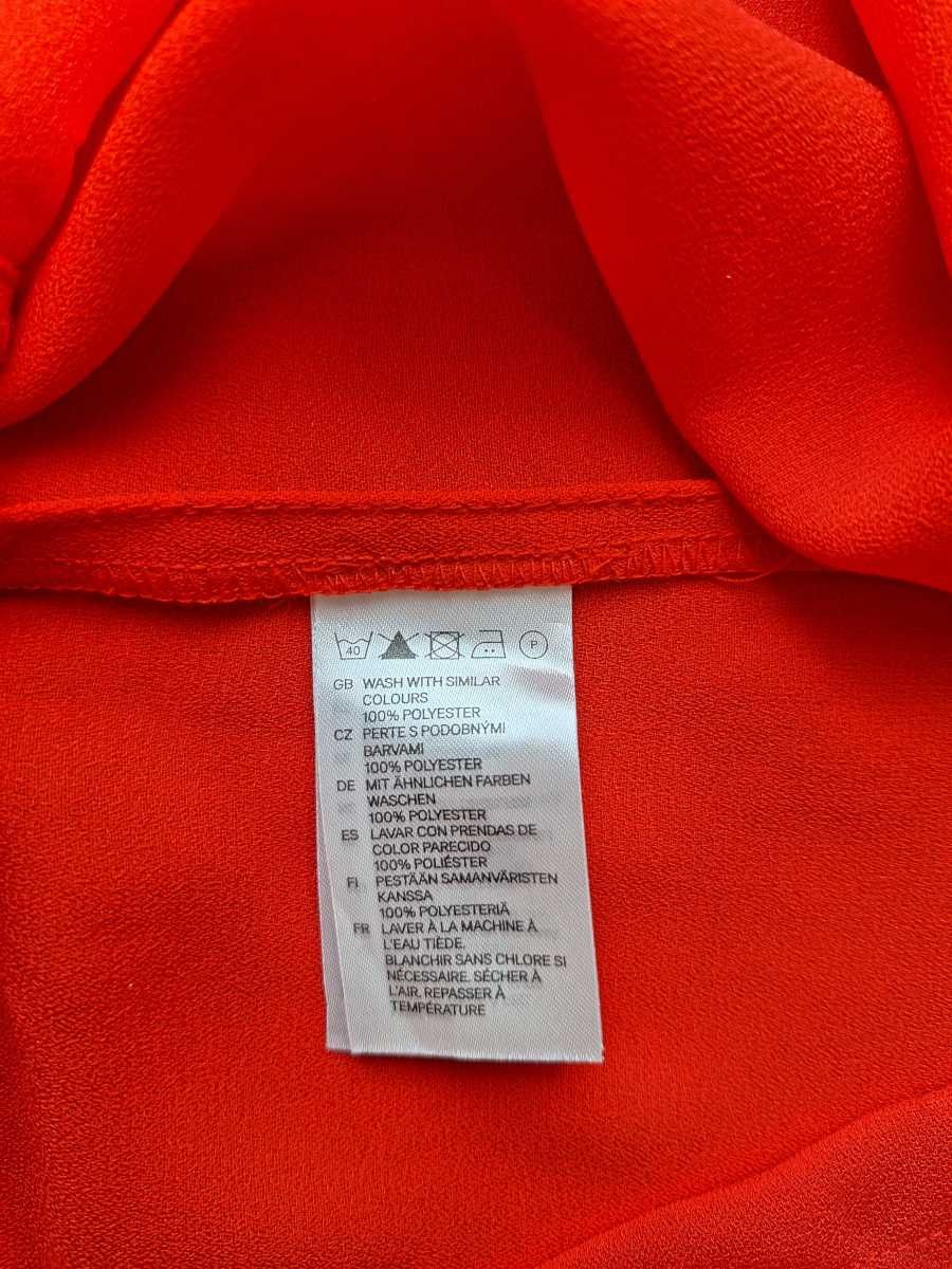 Czerwona elegancka sukienka H&M 44 na okazje komunie randkę zwiewna