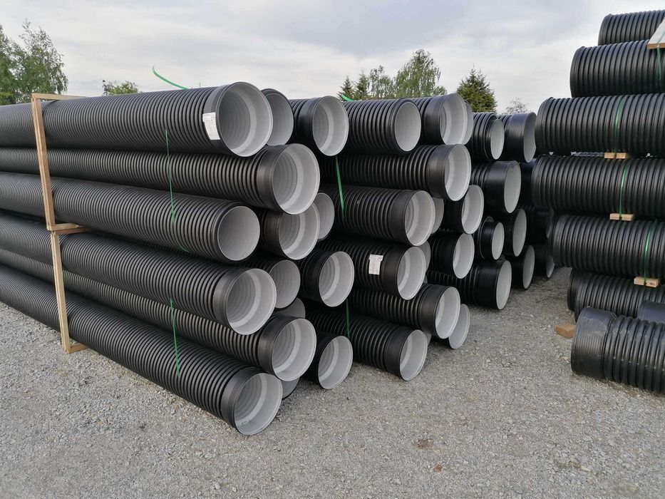 Rura SN8 fi 400 karbowana PRZEPUST przepustowa pod mostki 500 600 RURY