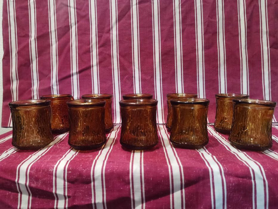 conjunto de 10 canecas em vidro