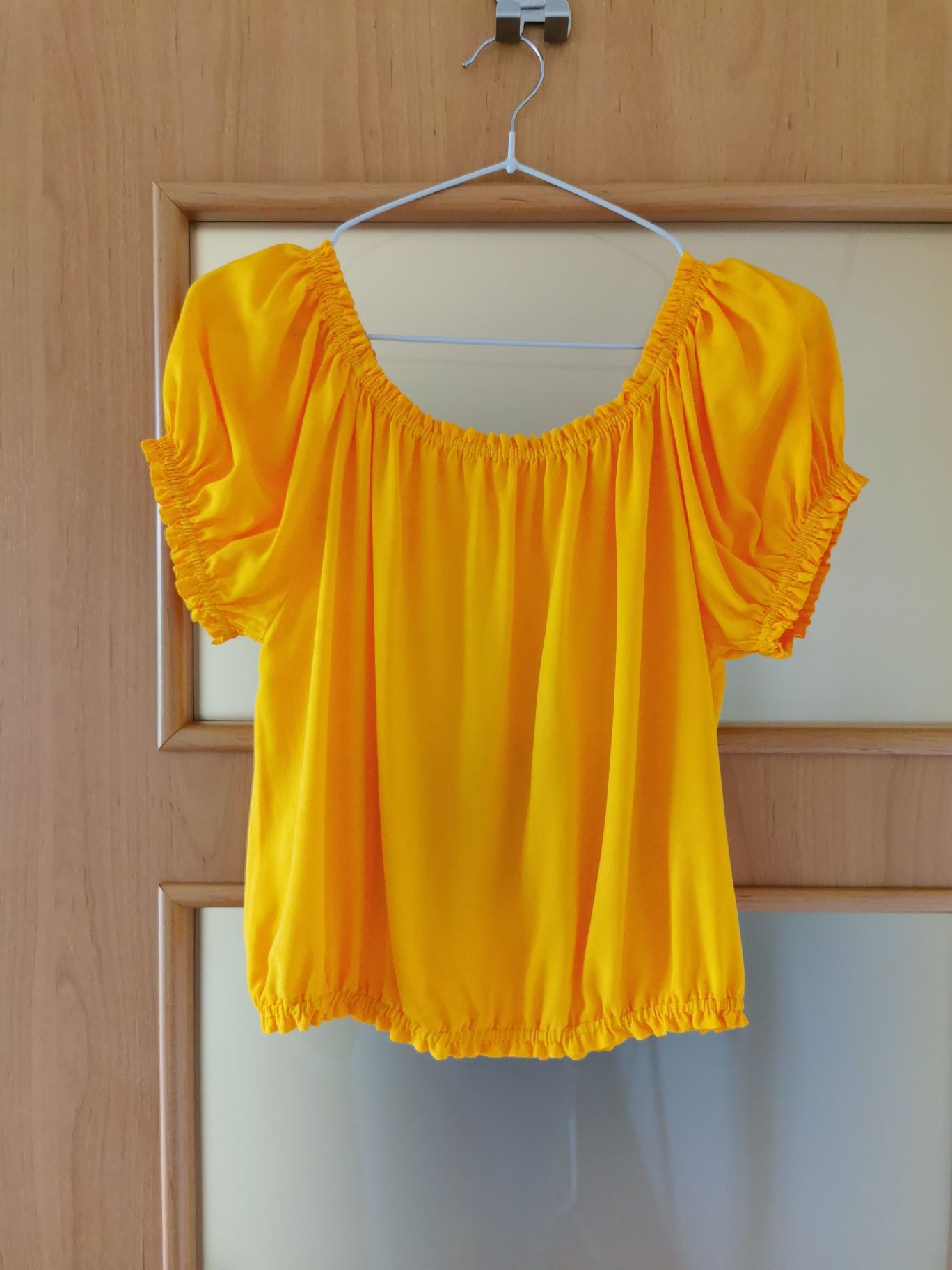 Żółta bluzka hiszpanka 36/38 handmade