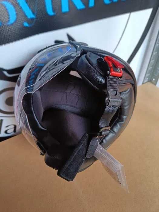 Kask motocyklowy otwarty CHOPER RETRO czarny XL Homologacja