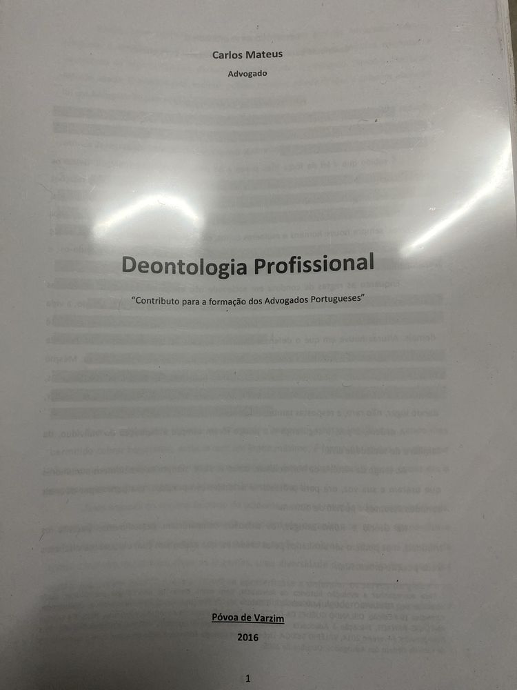 Livro impresso Advocacia / Deontologia Profissional - GRATUITO