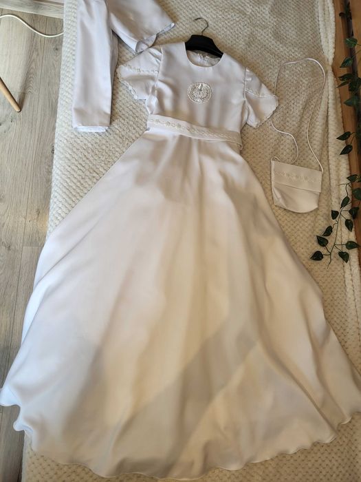 Sukienka komunijna z bolerkiem i torebką