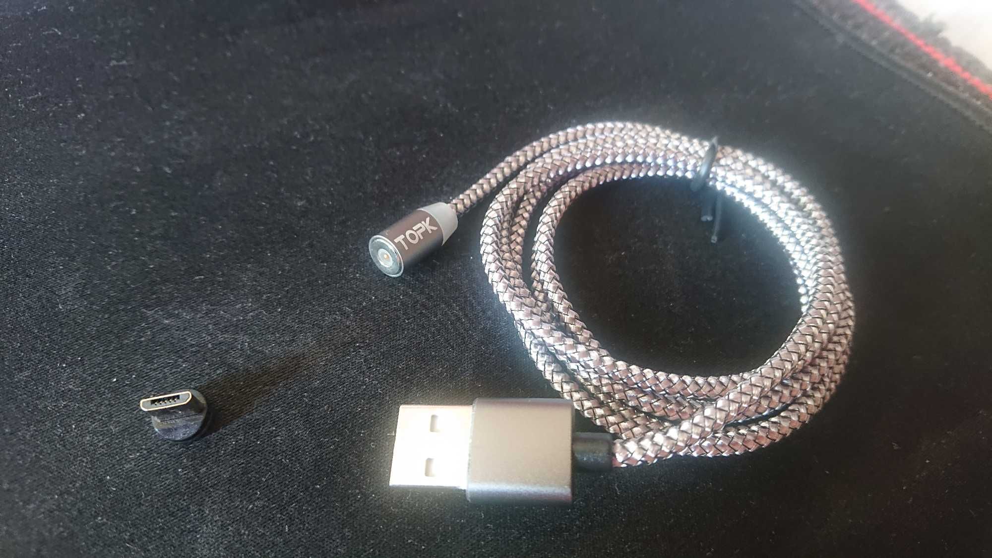 кабель для зарядки TOPK магнитная зарядка насадка Micro Usb,Type-C