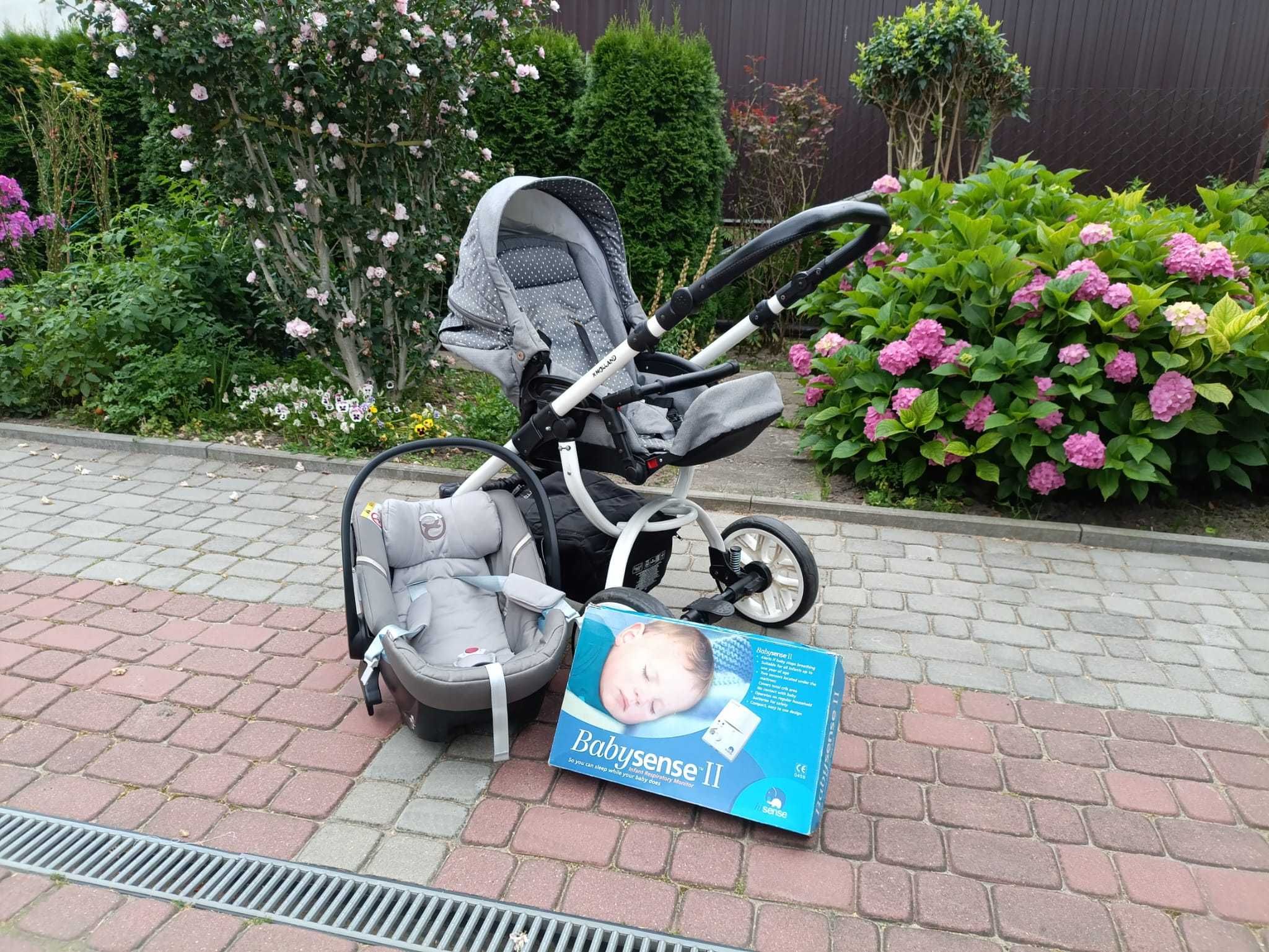 Wózek Bebetto 2w1 + Cybex + Babysense