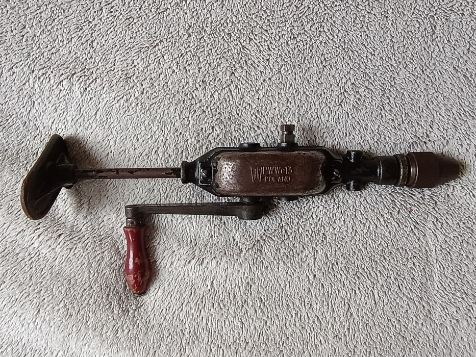 Zabytkowa Polska wiertarka ręczna PWWe13