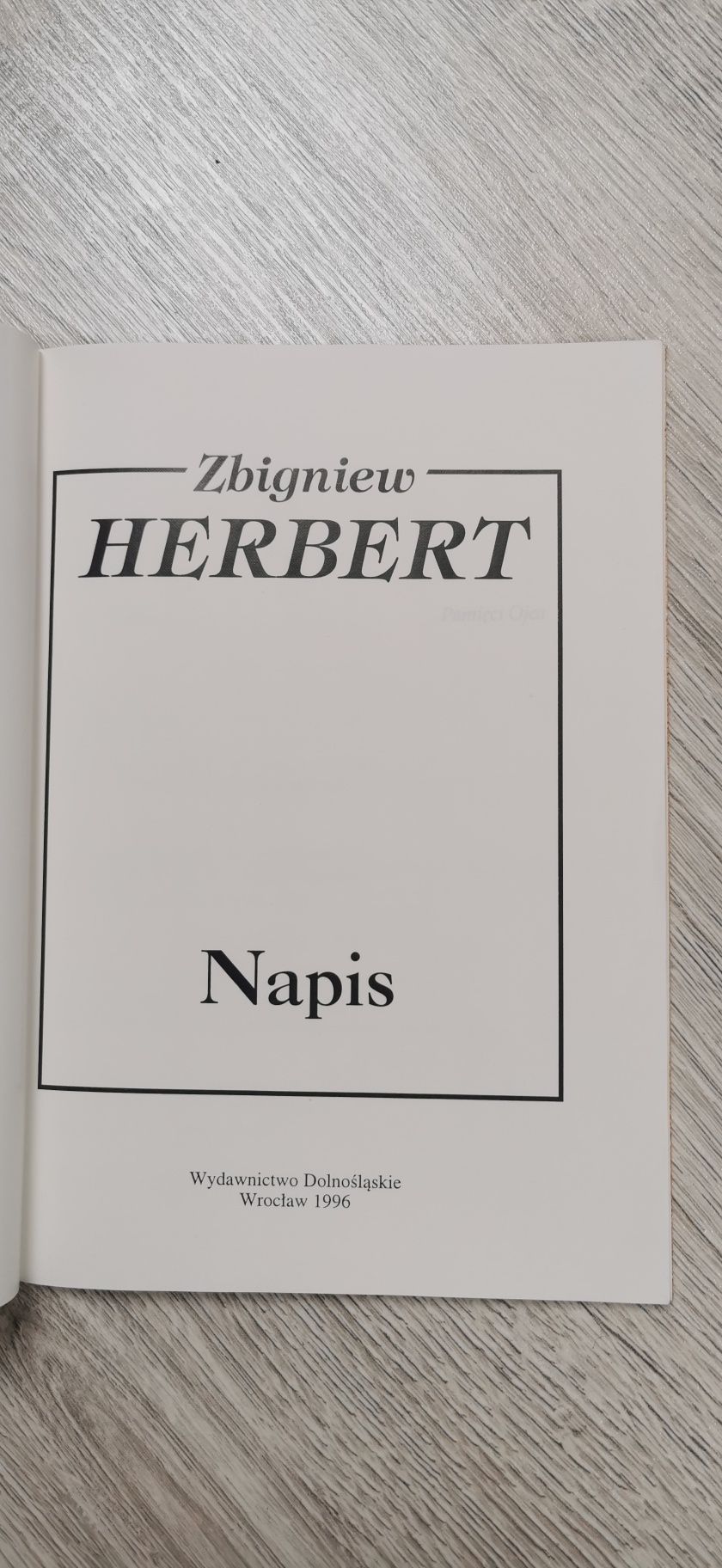 Napis Zbigniew Herbert