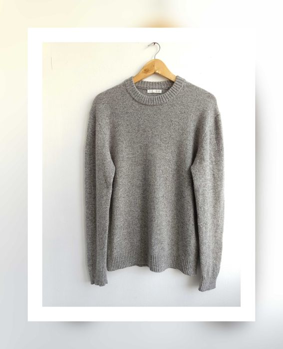 Светр р.M-L ZARA джемпер 100% вовна сірий