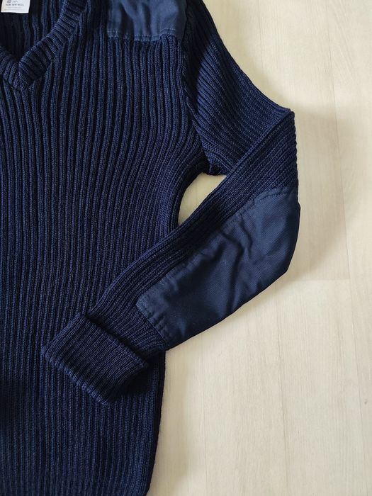 Zestaw 2 męski wełniane dzianinowe sweterka w serek do pracy, policyjn