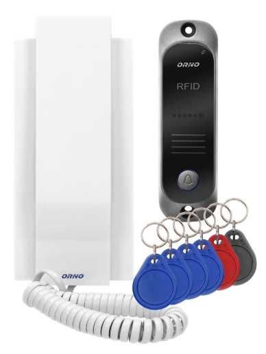 Domofon jednorodzinny / RFID / ORNO AVIOR OR-DOM-JA-928/W /2xSłuchawka