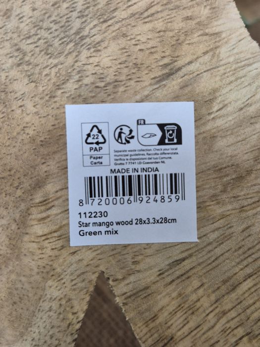 Gwiazdka świąteczna z drzewa 2 w 1