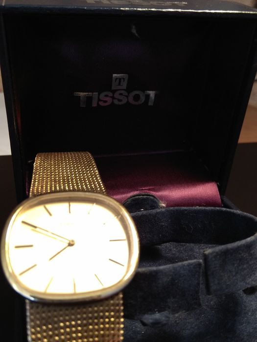 Tissot quartz zegarek pozłacany 10 mikronów