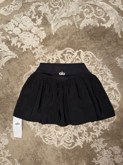 Юбка шорты Alo черная спідниця yoga